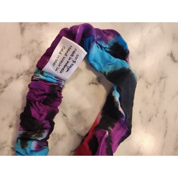 Tie-Dye Stretchy Headband 100% Rayon Elastic Hair Accessory By Cruz Accessories - Picture 3 of 4